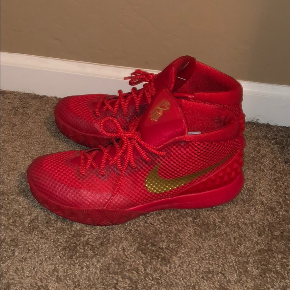 All red KI *custom* shoes
